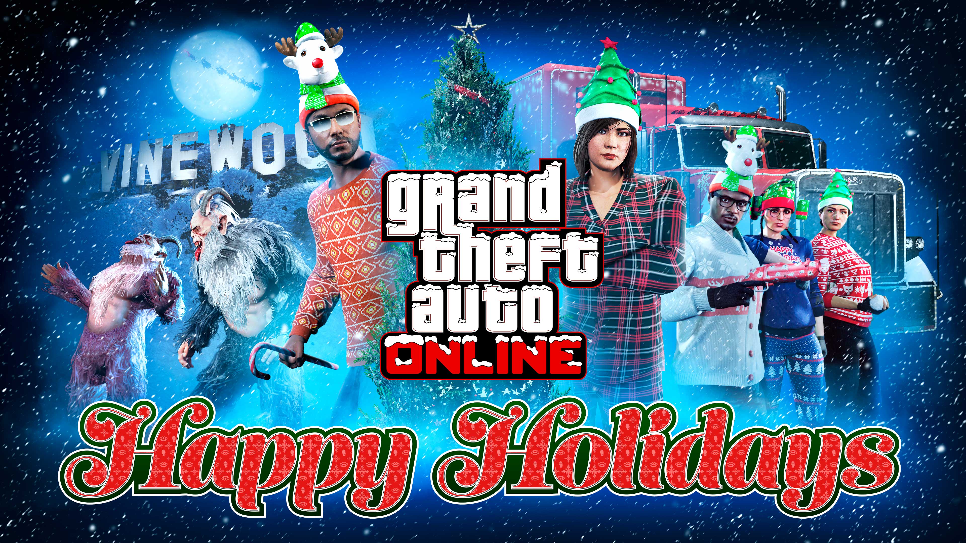 畅玩全新打雪仗《GTA Online》展开圣诞节庆祝活动