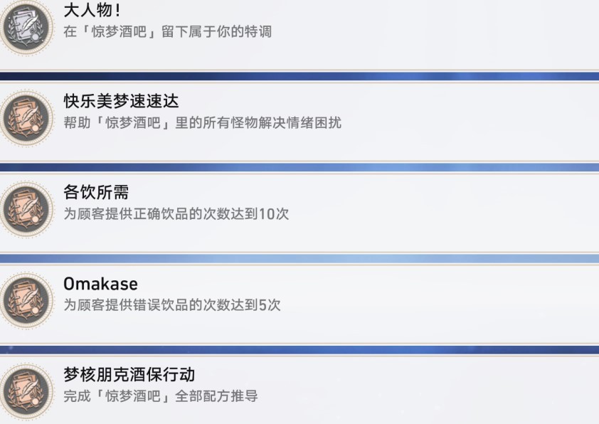 《崩坏星穹铁道》“杯中逸事”相关成就解锁方法