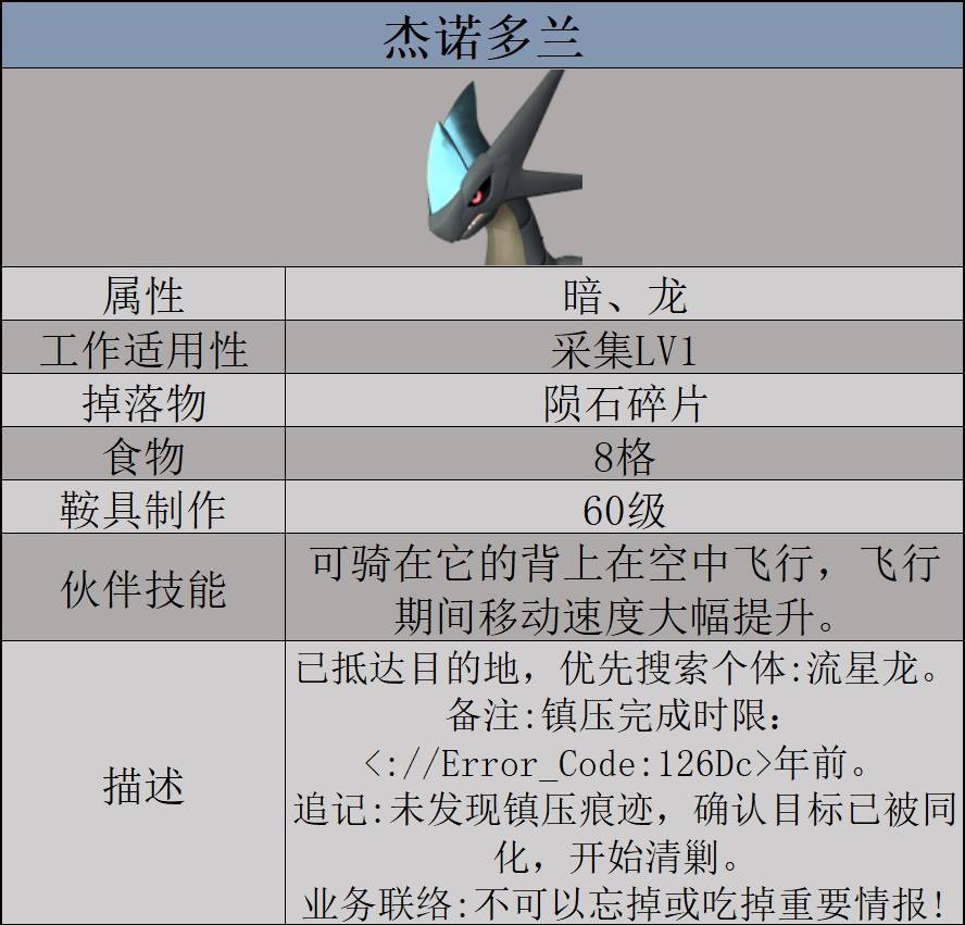 《幻兽帕鲁》“杰诺多兰”数据及捕捉方式一览